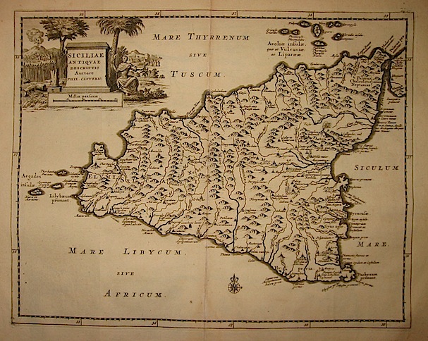Van der Aa Pieter (1659-1733) Siciliae antiquae descriptio. Auctore Phil. Cluverio 1704 Lugduni Batavorum (Leiden)